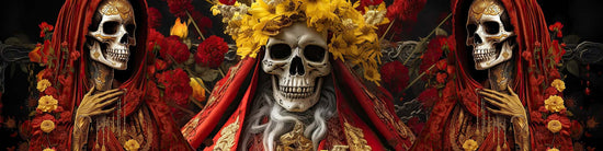 Santa Muerte Roja Banner Mobile
